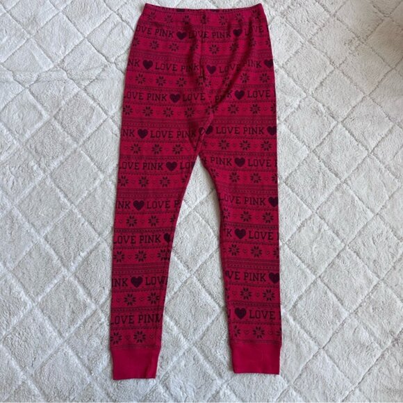 Victoria's Secret Pink | Thermal "Love Pink" Waffle Pajama Bottoms | Size Small - Picture 2 of 8